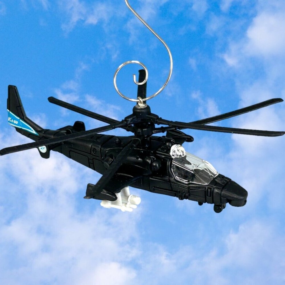 Russian Air Force KA-52 Alligator Attack Helicopter 5" Custom Christmas Ornament
